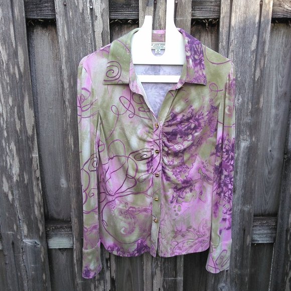 St John Sport button front blouse - Picture 5 of 10